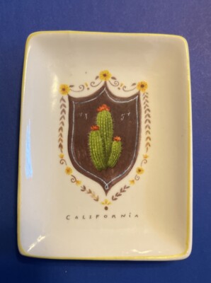 Angela Staehling California Cactus Ceramic Vanity Trinket Tray Creative CO-OP-image