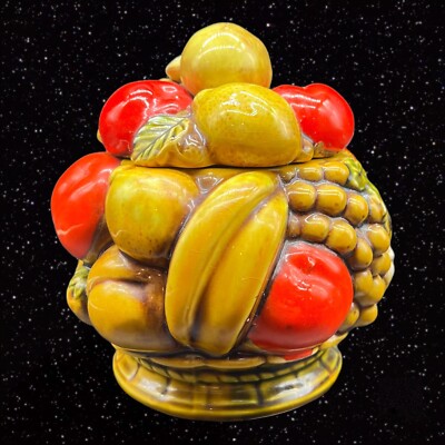 Ardco Japan Orange Spice Ceramic Covered Canister 722 Cookie Jar Mid Century-image