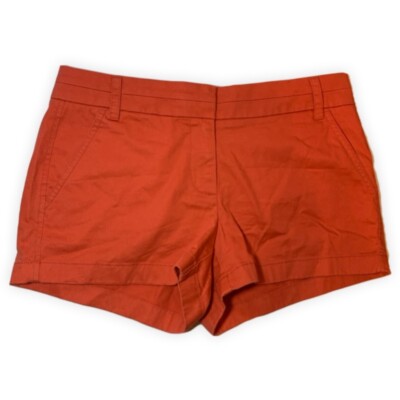 J Crew Chino Shorts Size 6 Orange Casual-image