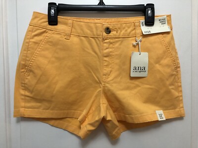 NWT ANA size 6 florida mango orange mid rise 3.5