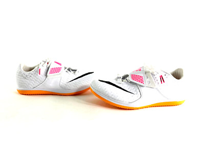 Nike Zoom High Jump Elite Track Shoes  White Orange Men’s Sz 5/W 6.5  806561-102-image