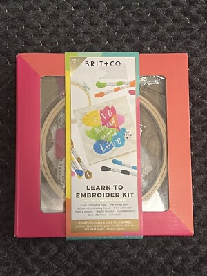 NEW! Brit + Co Learn To Embroider Kit Embroidery Creative Beginner-image