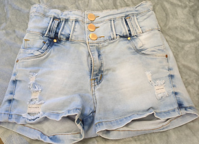 Joss Star Women's Micro Denim Blue Jean Shorts, Blue Wash Sz-7   NWOT-image