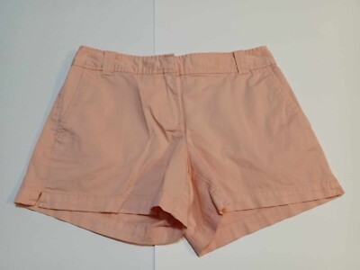 New York & Company Womens Peach Mid Rise Chino Shorts Sz 2-image