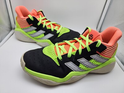 Adidas Harden Stepback Signal Coral Size 6.5 Neon Green /Orange Basketball Shoes-image