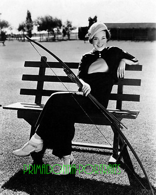 MAUREEN O'SULLIVAN 8X10 Lab Photo Sexy 1930s Bow & Arrow, Adorable Portrait-image