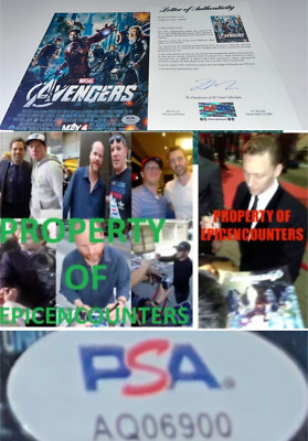 MARVEL AVENGERS SIGNED 8X10 W/PROOF JOSS WHEDON CHRIS EVANS RUFFALO HIDDLESTON-image
