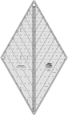 Creative Grids 60 Degree Diamond Ruler - CGR60DIA Transparent -image
