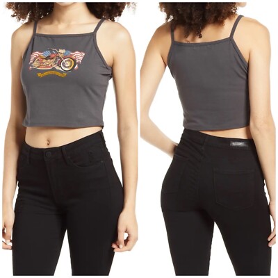 NWT La La Land Creative Co. Motorcycle Crop Cami Tank Size L-image