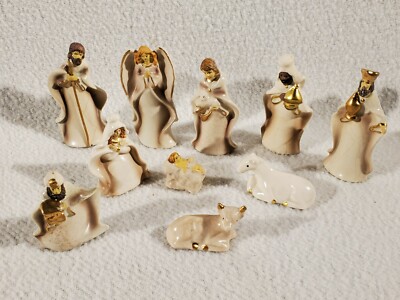 Creative Co-Op 10 Piece Crackled Stoneware Nativity-image