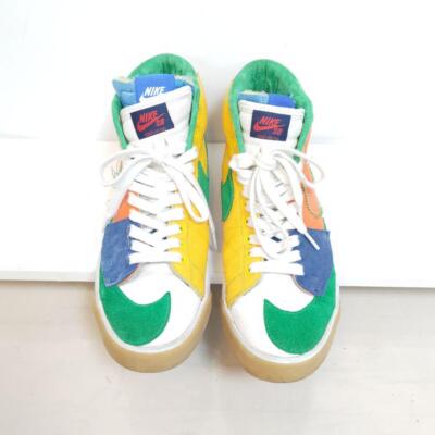 Nike SB Blazer Mid Edge Orange Yellow Green Blue Men's Sneakers Size US 10-image