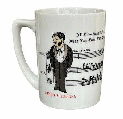Gilbert And Sullivan The Mikado Musical Score Ceramic Mug Nanki-Poo And Ko-Ko-image